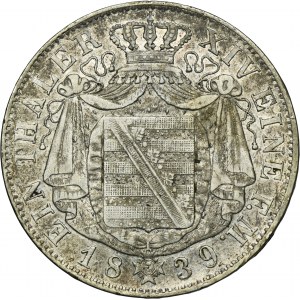 Germany, Kingdom of Saxony, Friedrich August II, Thaler Dresden 1839 G