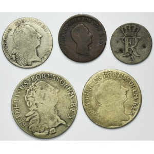 Set, Germany, Grand Duchy of Baden and Kingdom of Prussia, Mix of coins (5 pcs.)