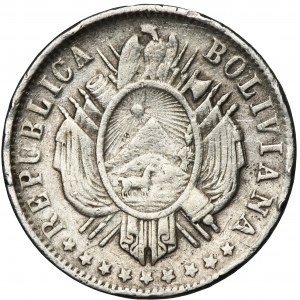 Bolivia, 20 Centavos Potosi 1880