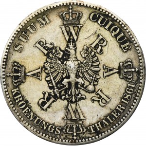 Germany, Kingdom of Prussia, Wilhelm I, Crown Thaler Berlin 1861