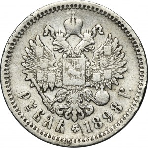 Russia, Nicholas II, Ruble Petersburg 1898 АГ