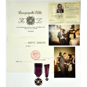 Silver Cross of Merit with miniature and award