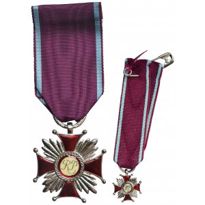 Silver Cross of Merit with miniature and award