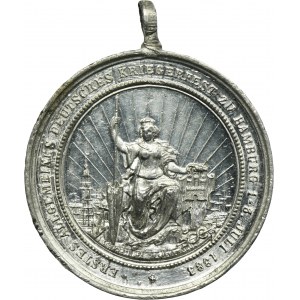 Nemecko, Nemecké cisárstvo, medaila Prvý celonemecký vojnový festival 1883