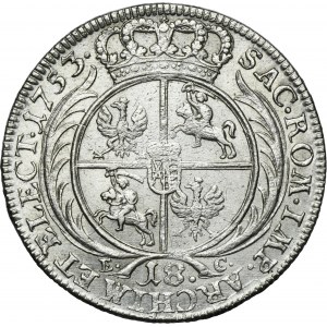 Augustus III of Poland, 1/4 Thaler Leipzig 1753 EC