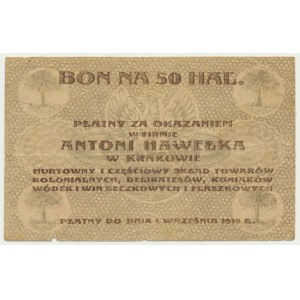 Kraków, Antoni Hawełka, 1 korona 1919