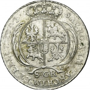 Augustus III of Poland, 8 Groschen Leipzig 1753 EC