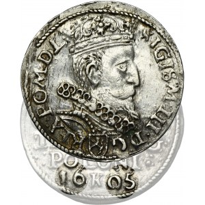 Sigismund III Vasa, 3 Groschen Krakau 1605