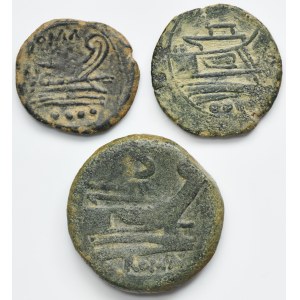 Set, Roman Republic, AE (3 pcs.)