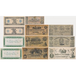 Set, copies of banknotes USA and fancy prints (11 pcs.)