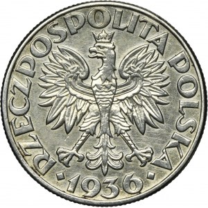 Żaglowiec, 5 złotych 1936