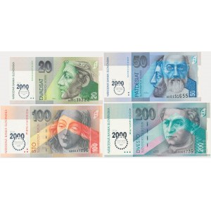 Slovakia, 20-200 Korun 2000 - commemorative note - (4 pcs.)