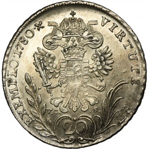 Austria, Joseph II, 20 Kreuzer Hall 1780 F VC-S