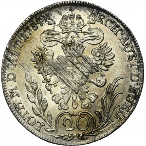 Austria, Joseph II, 20 Kreuzer Hall 1784 F
