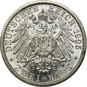 Germany, Schwarzburg-Sondershausen, Karl Günther, 2 Mark Berlin 1905