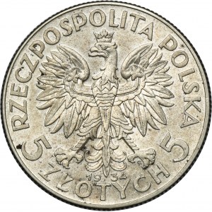 Tête de femme, 5 zlotys Varsovie 1934