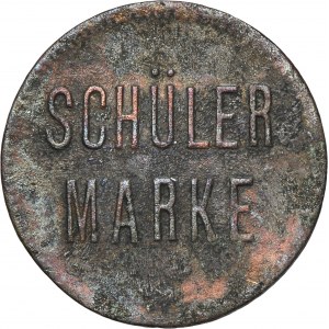 Bromberg, Tram token, Brombergen Strassenbahn, Schüler Marke