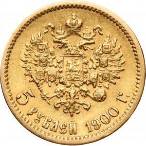 Russia, Nicholas II, 5 Rouble Petersburg 1900 ФЗ