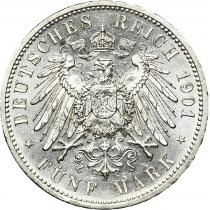 Germany, Kingdom of Prussia, Wilhelm II, 5 Mark Berlin 1901