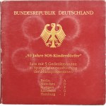 Set, Germany, FRG, 10 Mark 1999 - 50 Years SOS Kinderdörfer (5 pcs.)