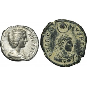 Lot, Roman Imperial, Denarius and maiorina (2 pcs.)