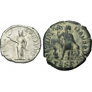 Lot, Roman Imperial, Denarius and maiorina (2 pcs.)