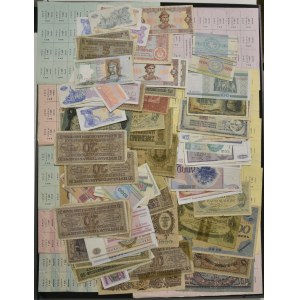 Group of banknotes, Ukraine, Lithuania, Latvia, Belaruse and many other ( aprox. 130 pieces in total)