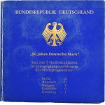 Set, Germany, FRG, 10 Mark 1998 - 50 years of the Deutschmark (5 pcs.)