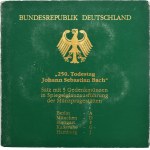 Set, Allemagne, FRG, 10 Marks 2000 - Johann Sebastian Bach (5 pièces).