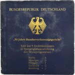 Set, Germany, FRG, 10 Mark 2001 - Federal Constitutional Court (5 pcs.)