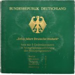 Set, Germany, FRG, 10 Mark 2000 - 10th Anniversary of the German Reunification (5 pcs.)