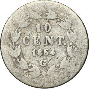 Mexico, Maximilian I, 10 Centavos Guanajuanto 1864 G - RARE