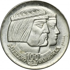 PRÓBA, 100 złotych 1966 Mieszko i Dąbrówka głowy
