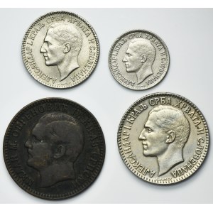 Set, Yugoslavia and Serbia, 10 Pair, 50 Pair, 1 Dinar and 2 Dinars (4 pcs.)