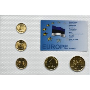 Set, Entonia, 10 Senti, 20 Senti, 50 Senti, 1 Koroon and 5 Korooni (5 pcs.)