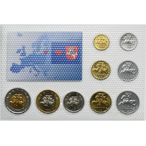 Set, Lithuania, 1-50 Centu and 1-5 Litai (9 pcs.)