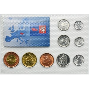 Set, Czech Republic, 10-50 Hellers and 1-50 Korun (9 pcs.)