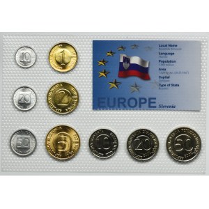 Set, Slovenia, 10-50 Stotinov and 1-50 Tolarjev (9 pcs.)