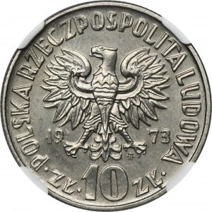 PRÓBA NIKIEL, 10 złotych 1973 Mikołaj Kopernik - NGC MS65