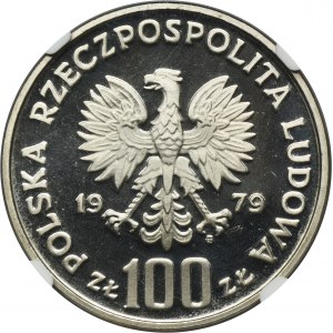 PRÓBA NIKIEL, 100 złotych 1979 Ludwik Zamenhof - NGC PF68 ULTRA CAMEO