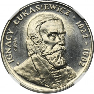 PRÓBA NIKIEL, 50 złotych 1983 Ignacy Łukasiewicz - NGC PF68 ULTRA CAMEO