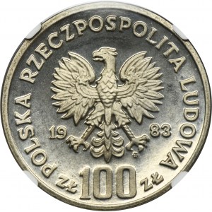 PRÓBA NIKIEL, 100 złotych 1983 Ochrona Środowiska Niedźwiedź - NGC PF67 ULTRA CAMEO