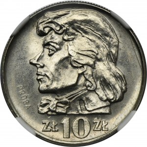 PRÓBA NIKIEL, 10 złotych 1966 Tadeusz Kościuszko - NGC UNC DETAILS