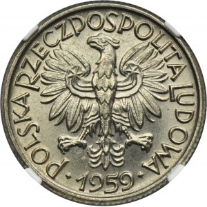 PRÓBA NIKIEL, 2 złote 1959 - NGC UNC DETAILS
