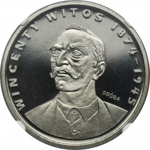 PRÓBA NIKIEL, 1.000 złotych 1984 Wincenty Witos - NGC PF68 CAMEO