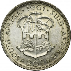 Afrique du Sud, Elizabeth II, 20 Cents Pretoria 1961