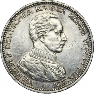 Germany, Kingdom of Prussia, Wilhelm II, 5 Mark Berlin 1913 A