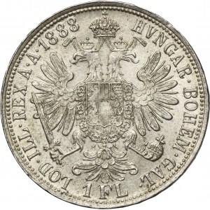 Austria, Franz Joseph I, 1 Florin Vienn 1888