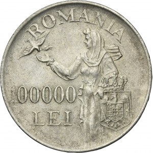 Romania, Michael I, 100.000 Lei Bucharest 1946