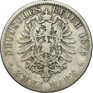 Nemecko, mesto Hamburg, 2 marky 1876 J